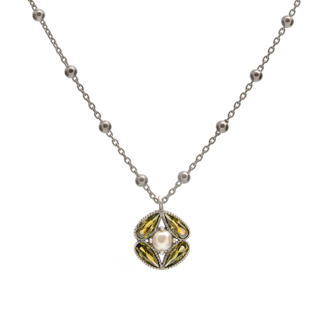 Colgante plata perla