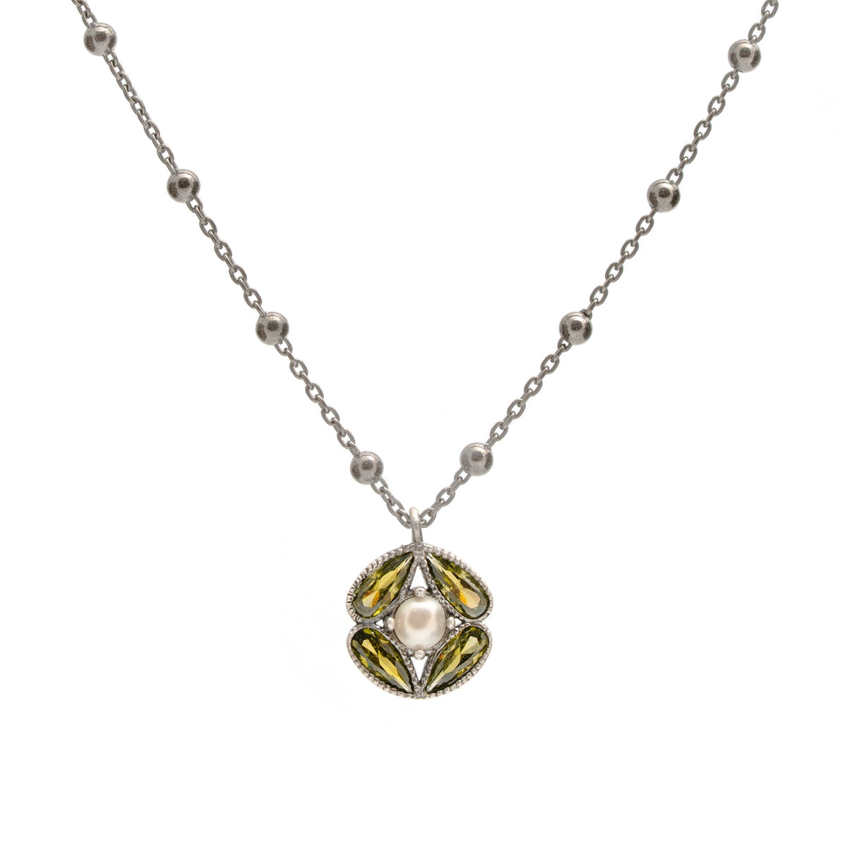 Colgante plata perla