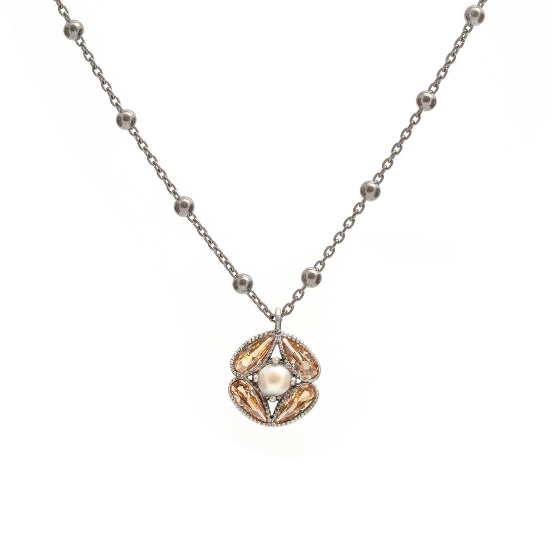 Colgante plata perla