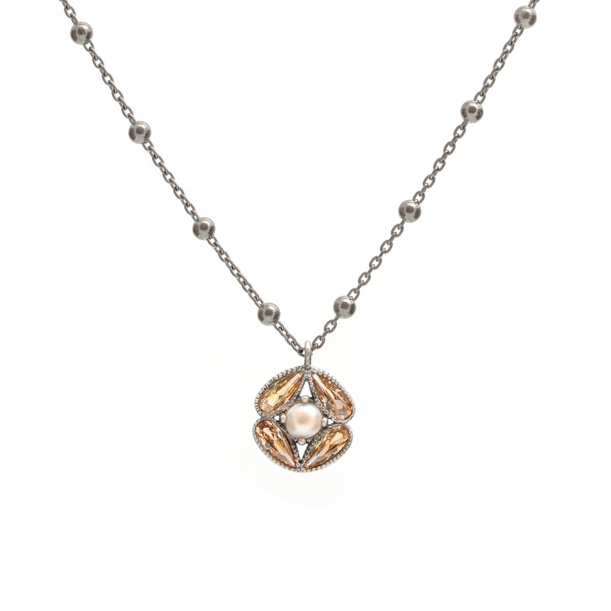 Colgante plata perla