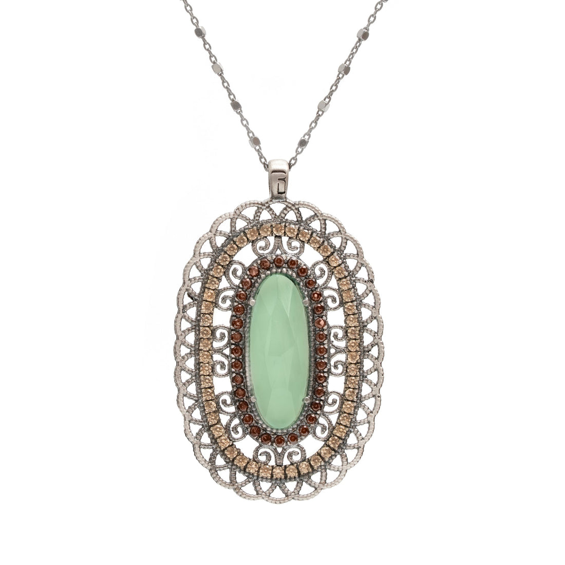 Colgante XL plata calcedonia