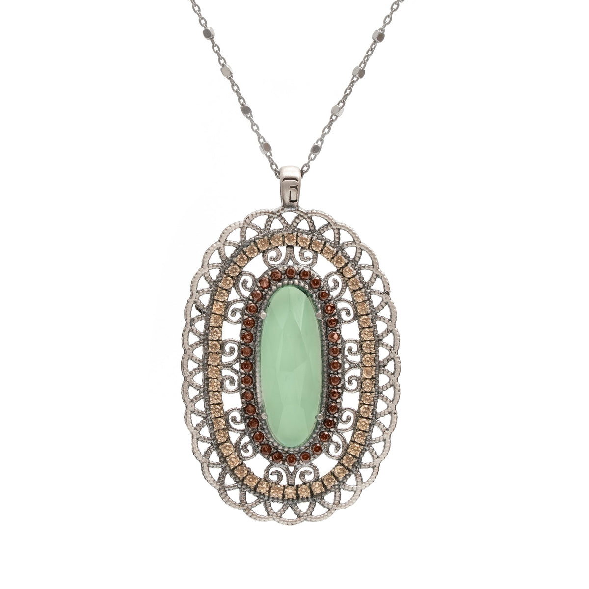 Colgante XL plata calcedonia