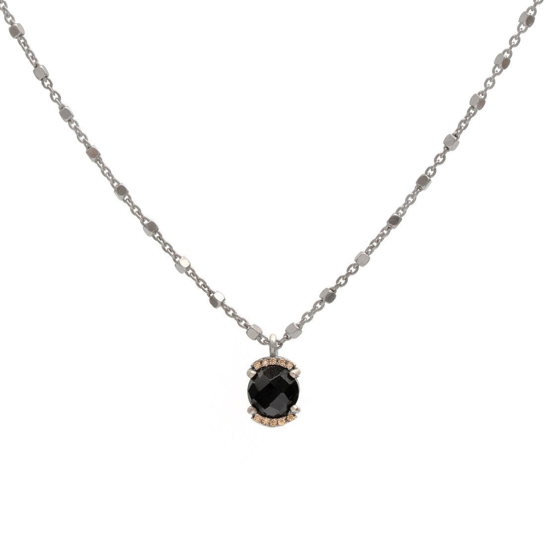 Colgante peq plata ónix