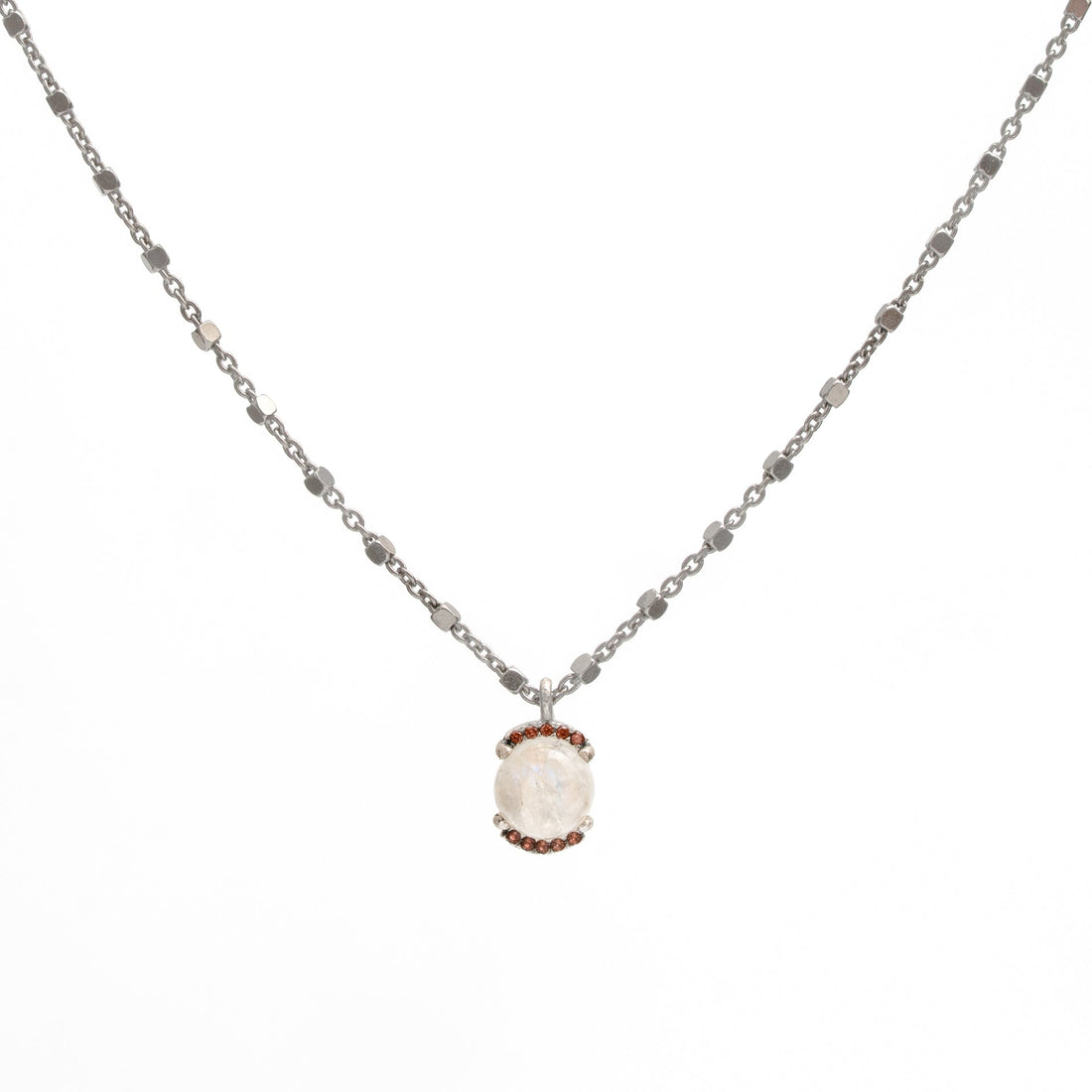Colgante peq plata piedra luna