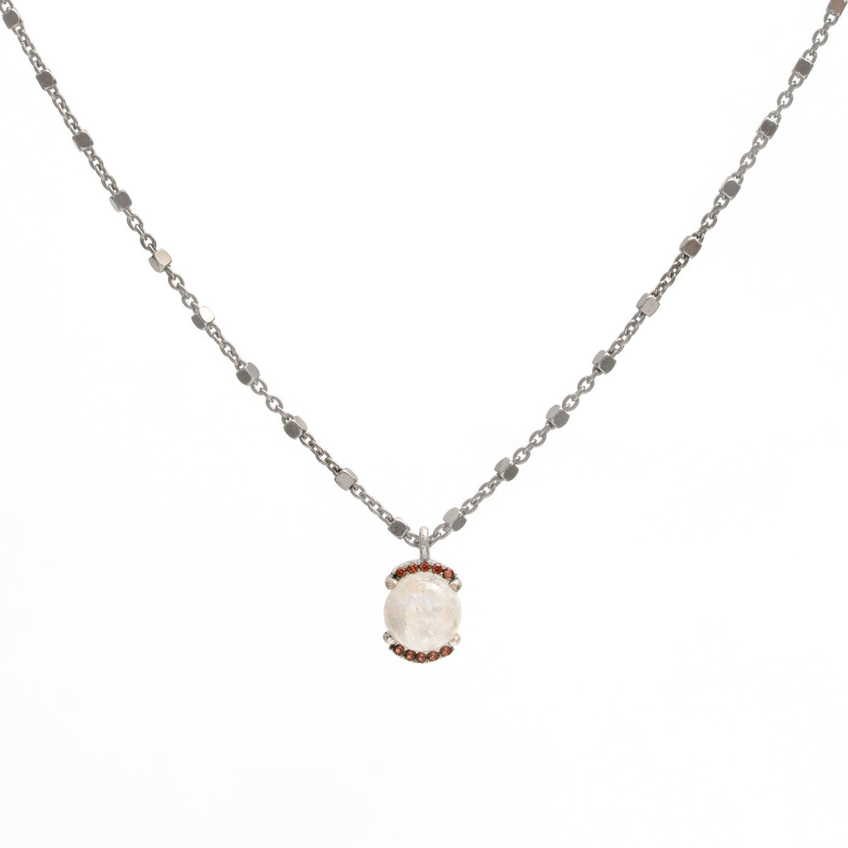 Colgante peq plata piedra luna