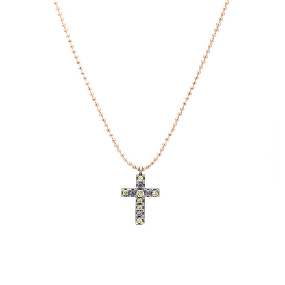 Colgante Cruz Plata Circonitas