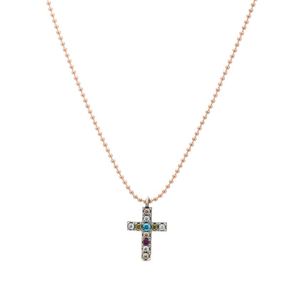 Colgante Cruz Plata Circonitas