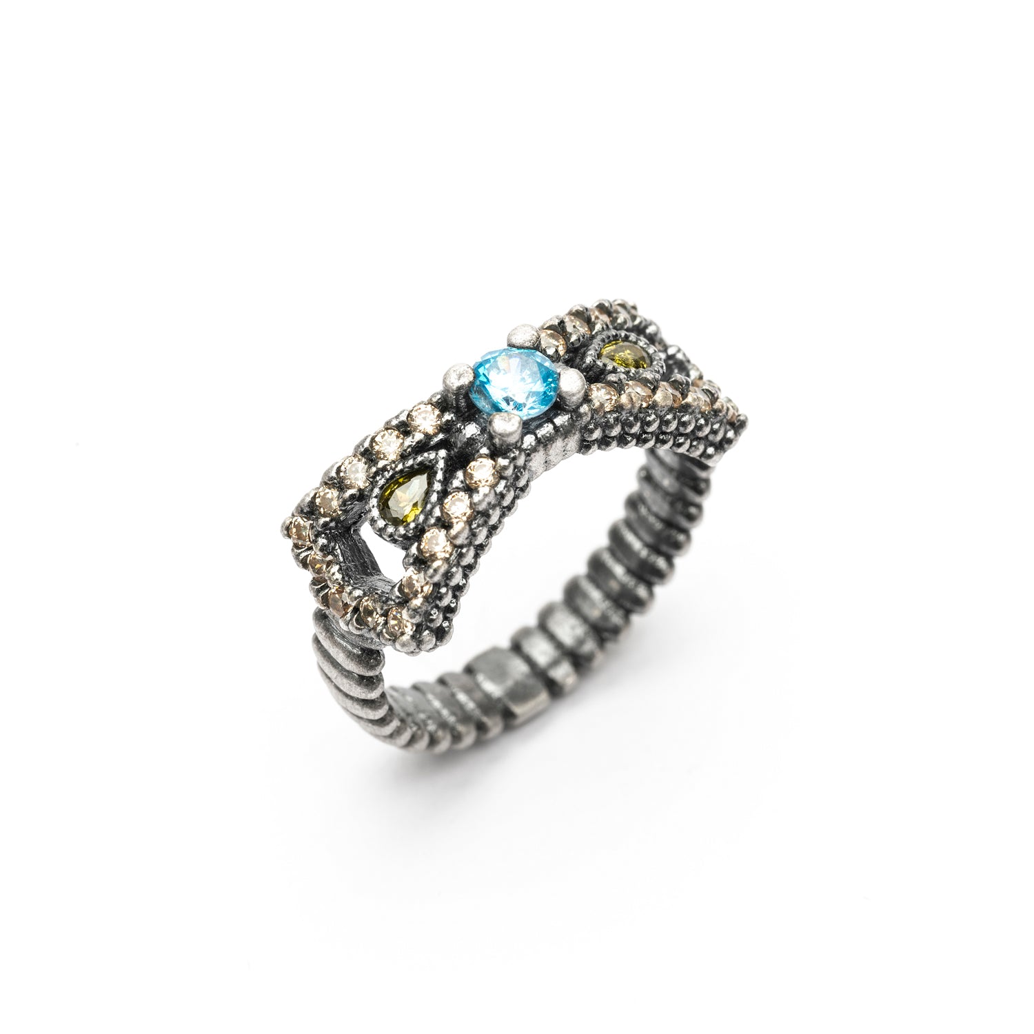 Anillo Plata Cruz Circonitas