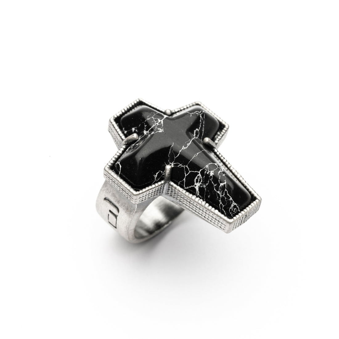 Anillo Grande Plata Cruz