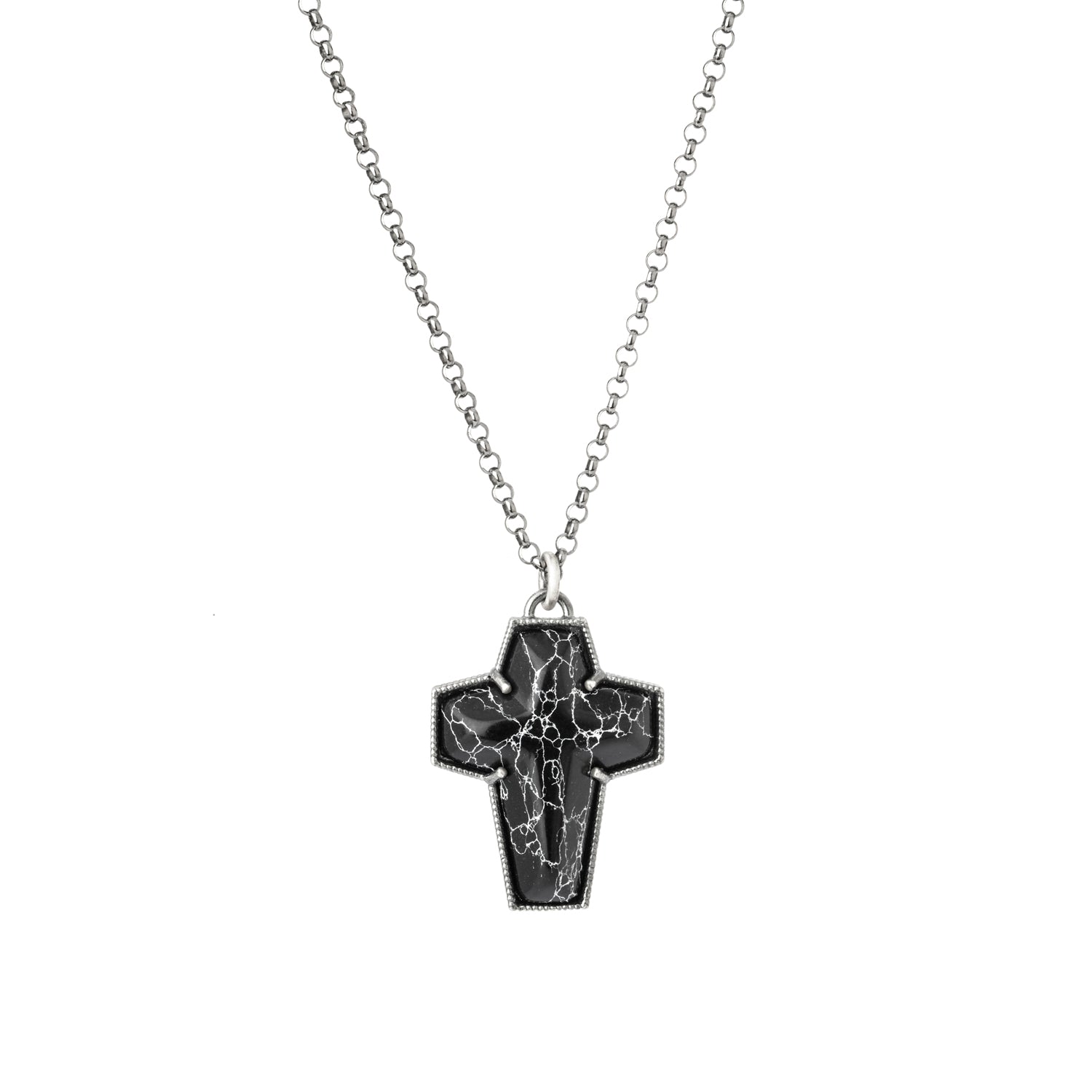 Colgante Grande Cruz Plata