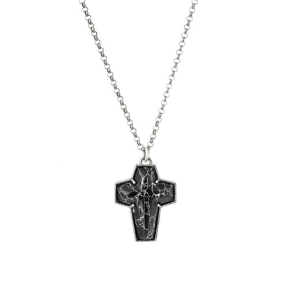 Colgante Grande Cruz Plata