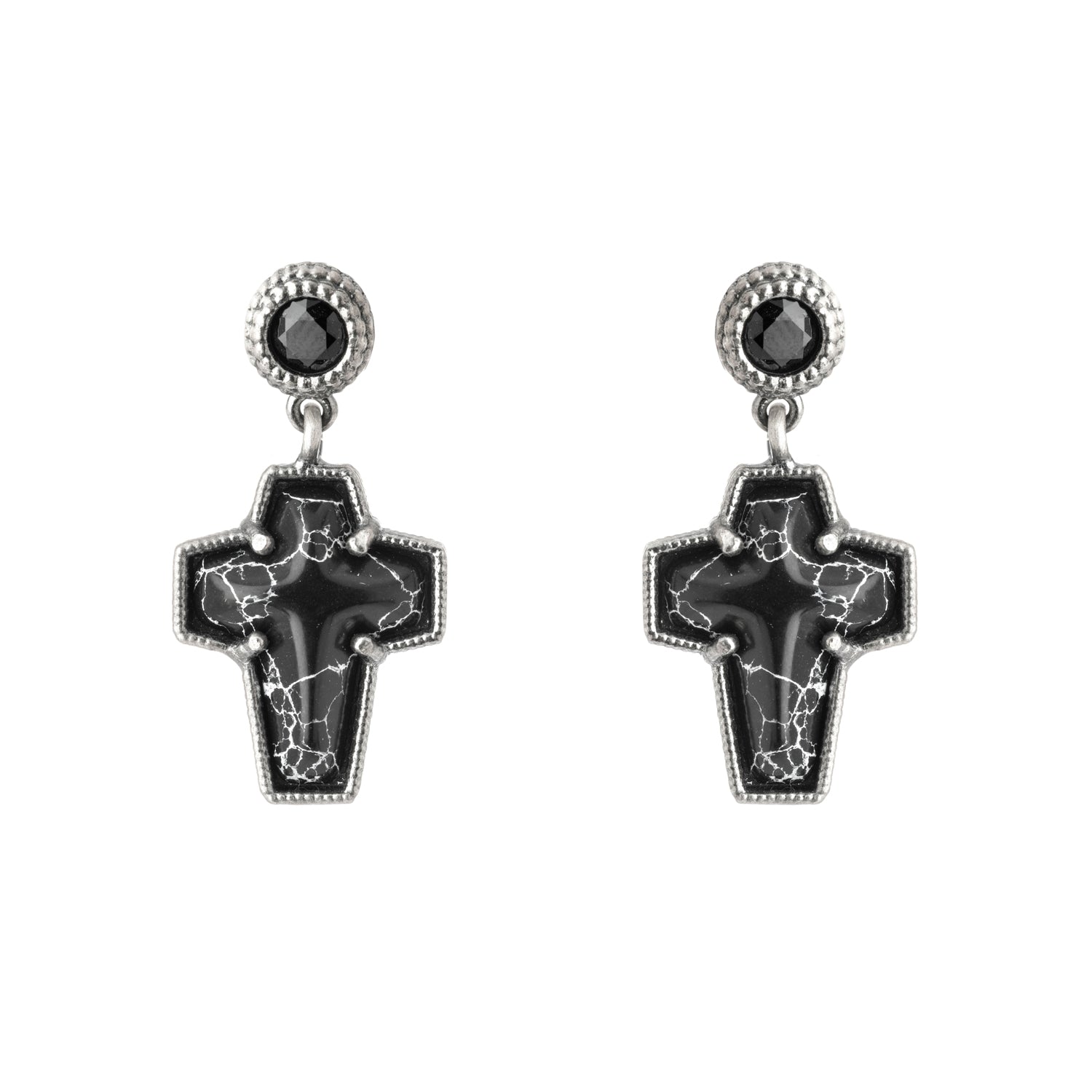 Pendientes Plata Cruz
