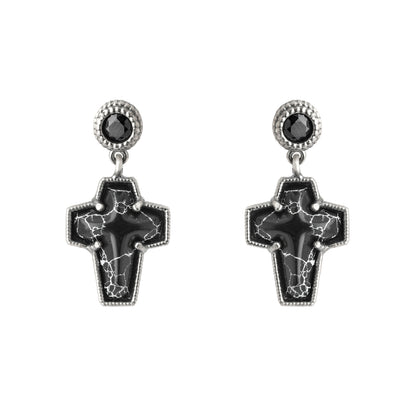 Pendientes Plata Cruz