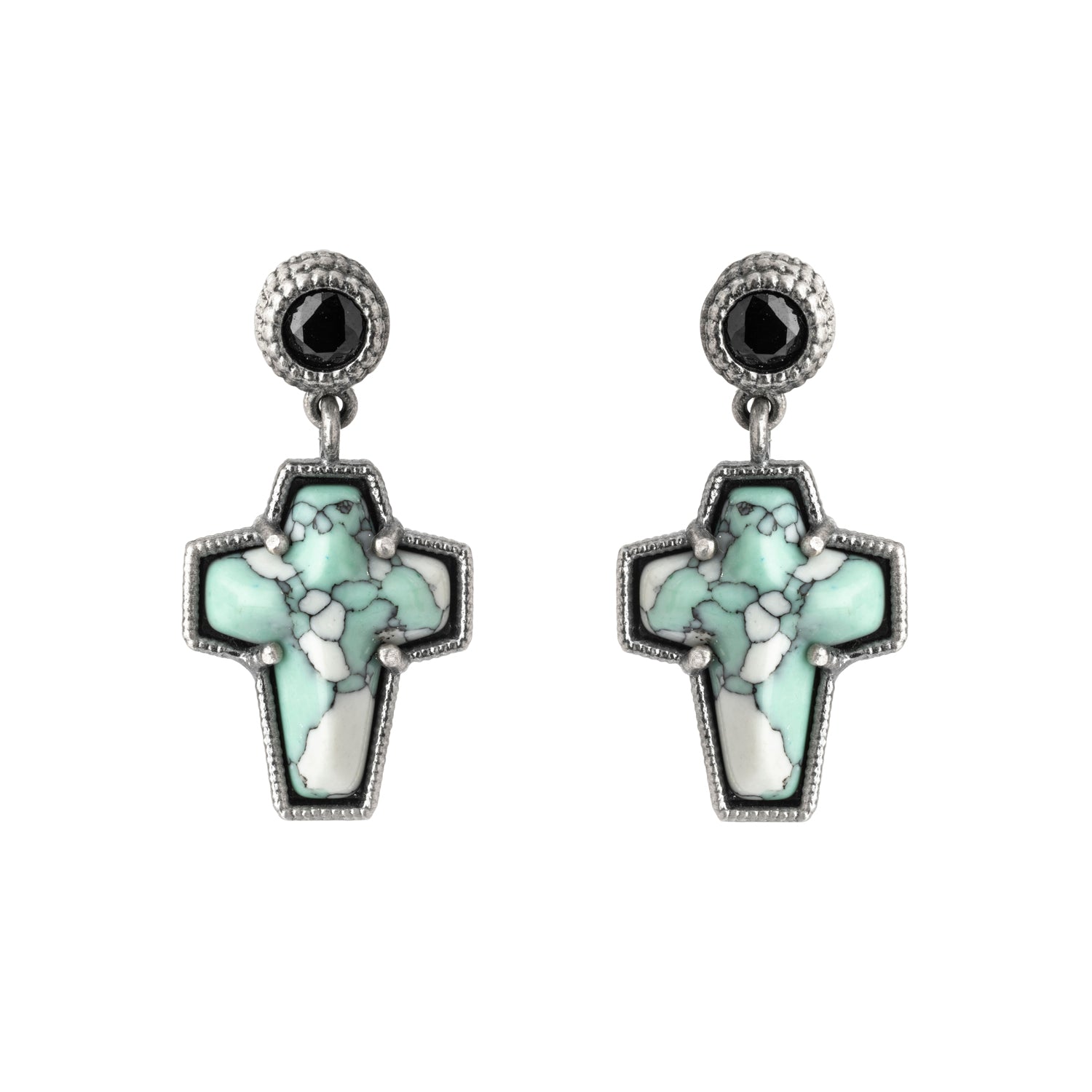 Pendientes Plata Cruz