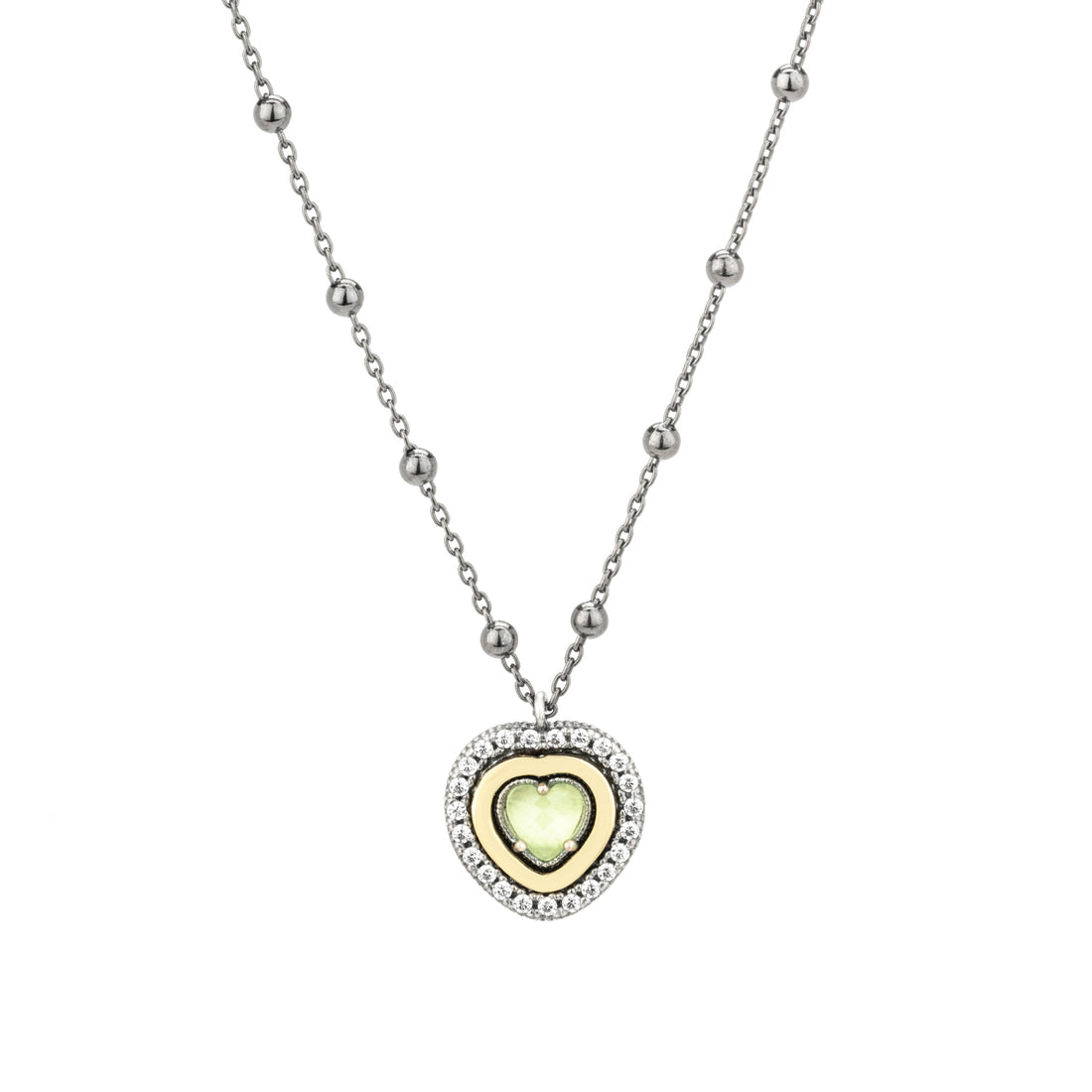 Colgante Plata y Bronce Corazón