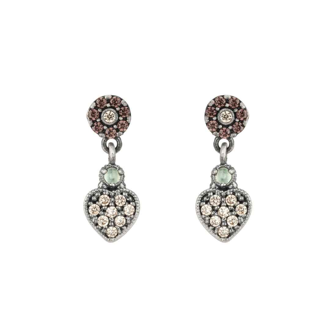 Pendientes Plata Corazón Circonitas