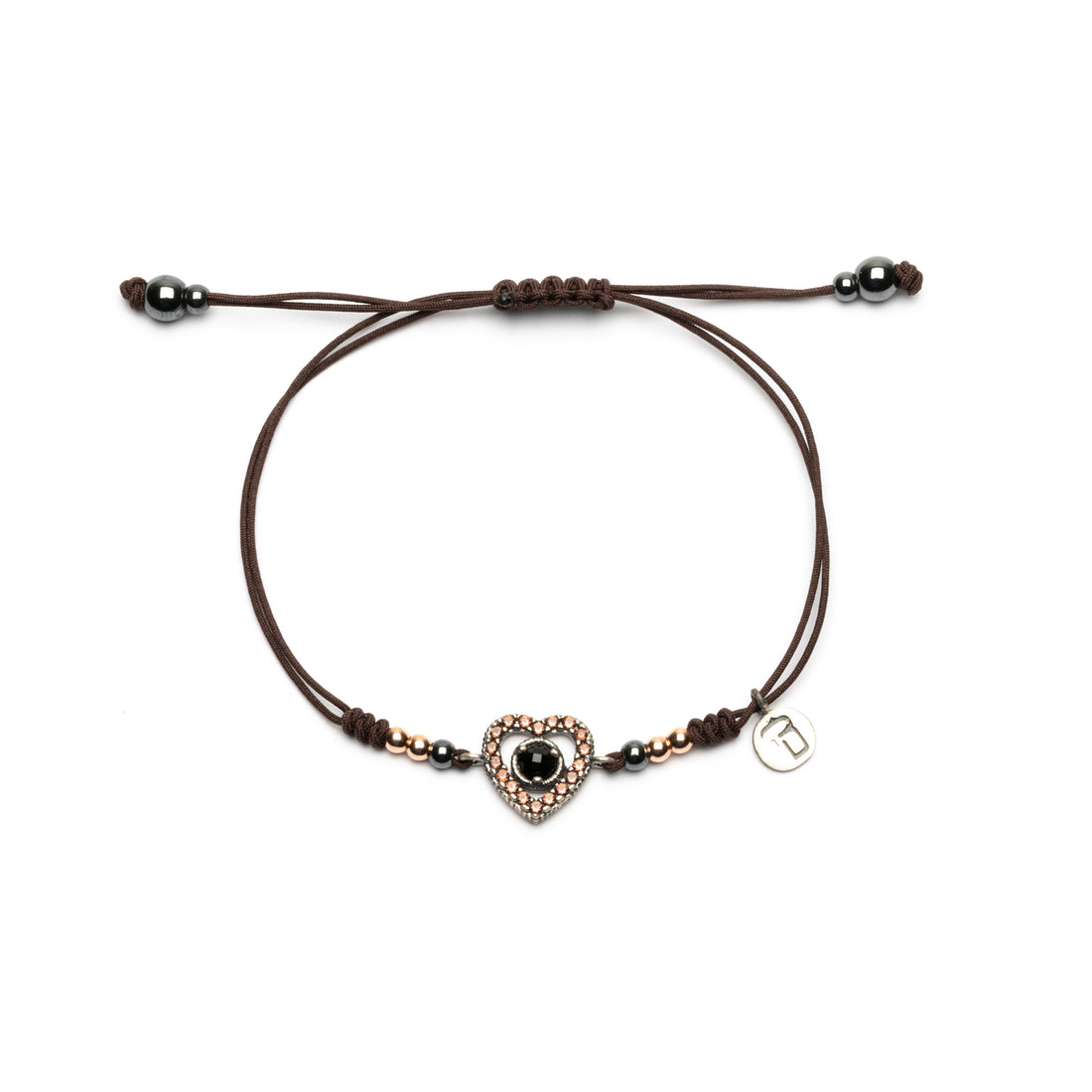 Pulsera Macramé Corazón Plata