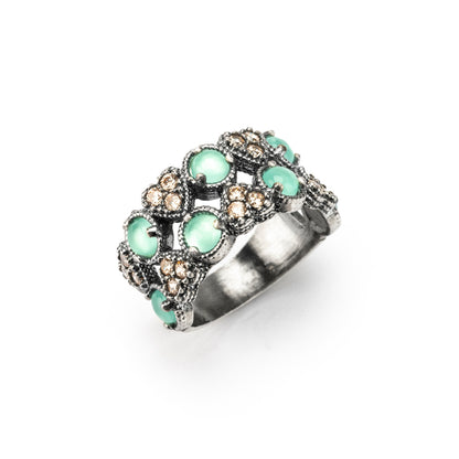 Double Hearts Silver Ring