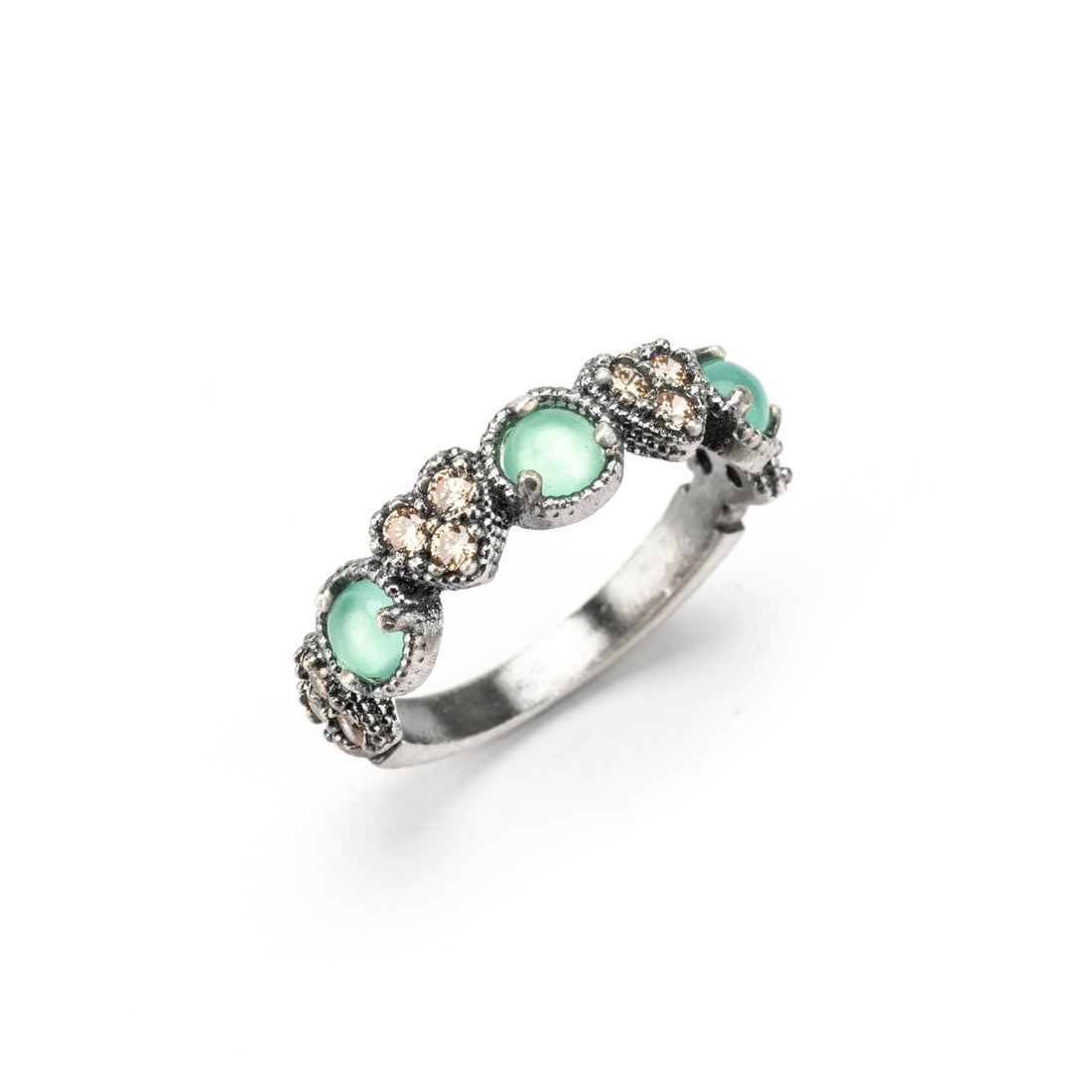 Anillo Plata Corazones