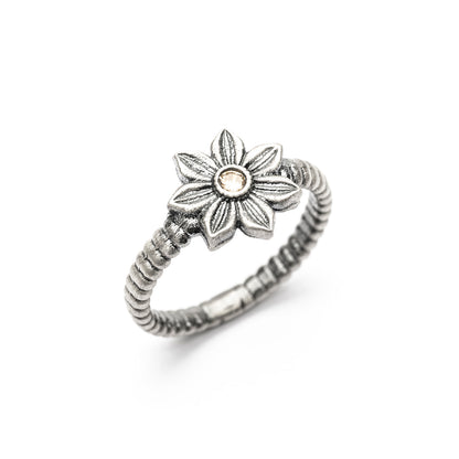 Anillo Plata Flor Frida