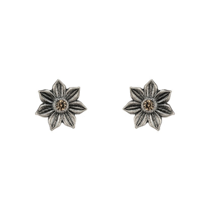 Pendientes Plata Botón Flor Frida