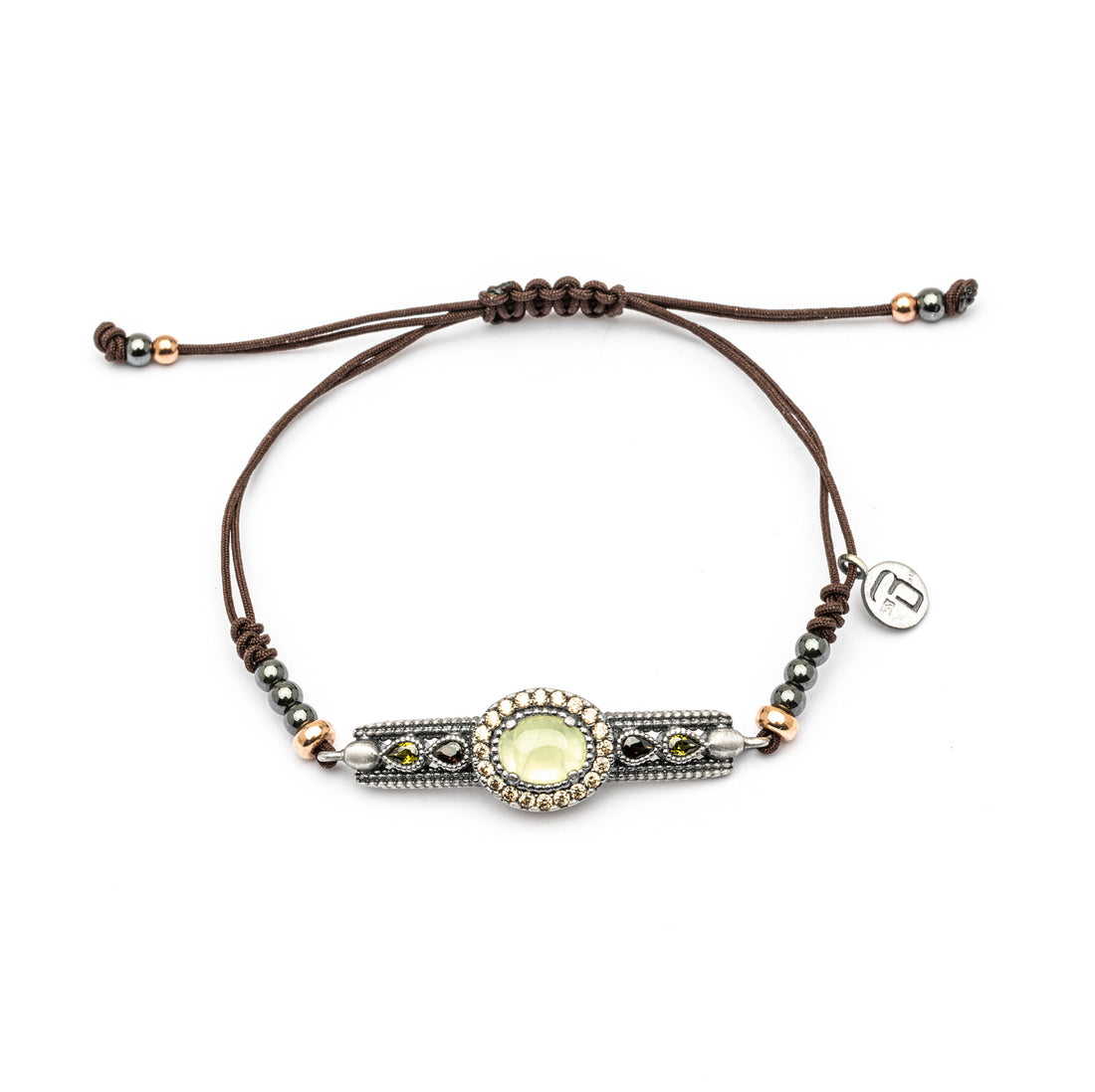 Pulsera plata macramé