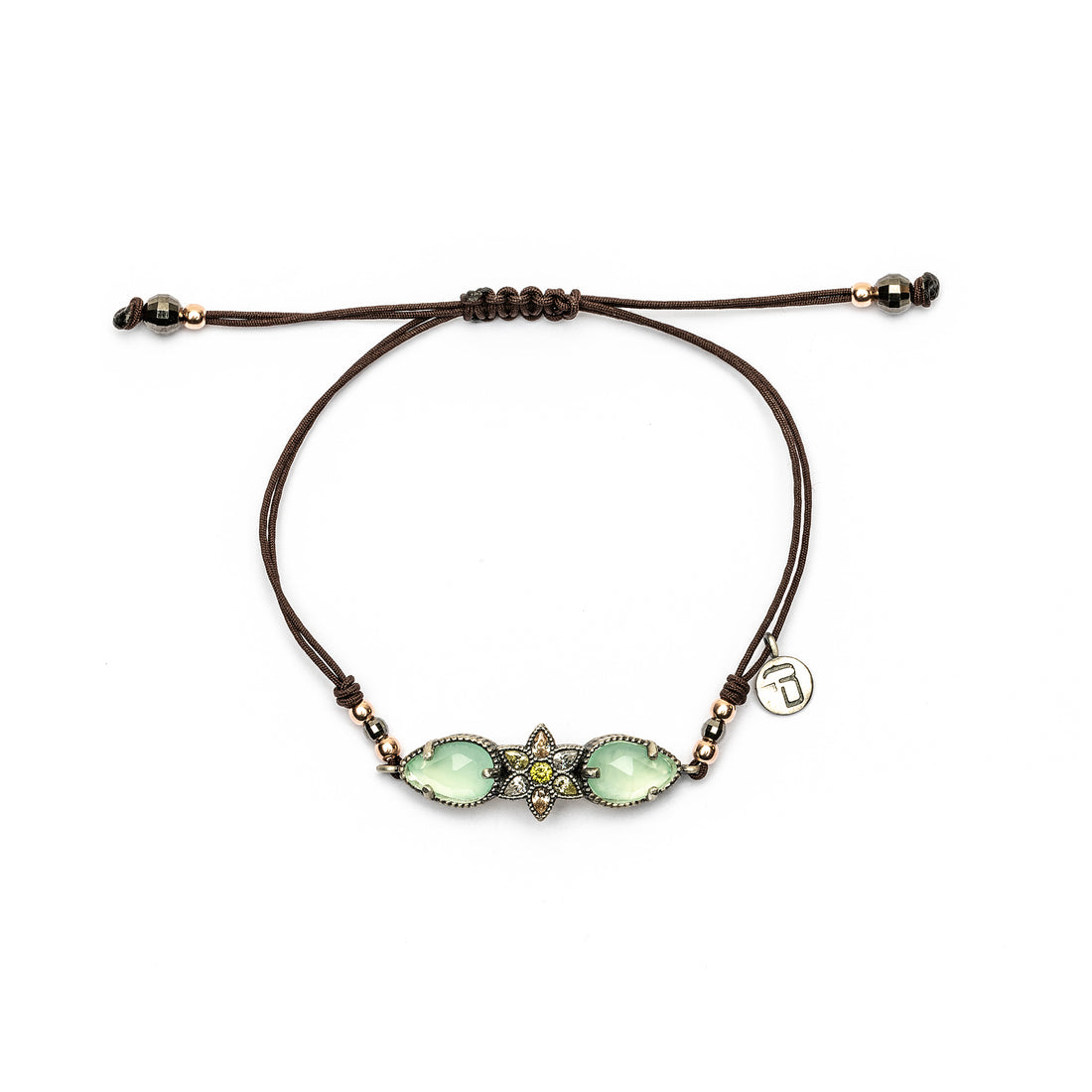 Pulsera macramé plata