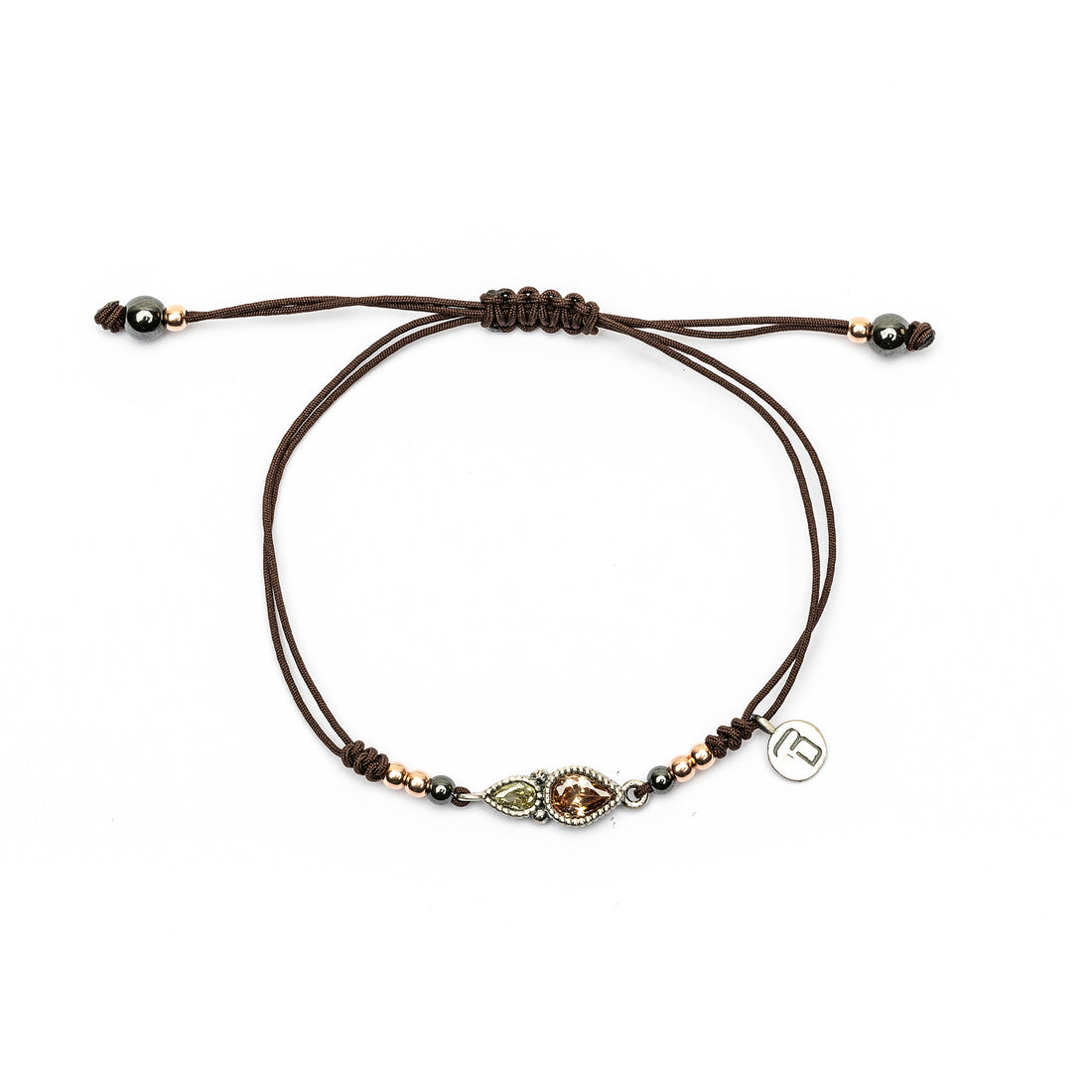 Pulsera macramé plata