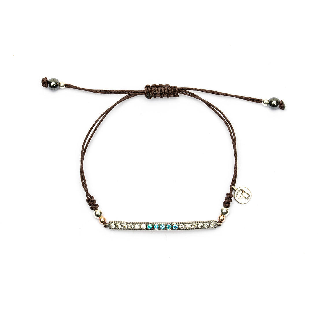 Pulsera macramé tira circonitas