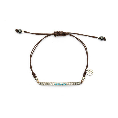 Pulsera macramé tira circonitas