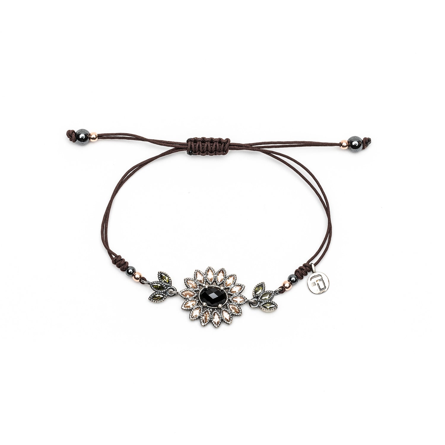 Pulsera macramé flor