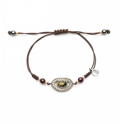 Pulsera Plata Macramé Orla Circonitas