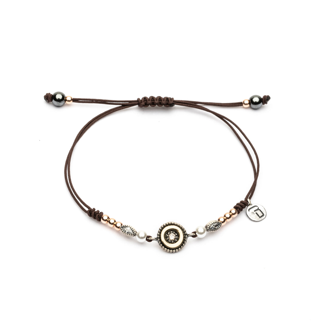 Pulsera Plata Bronce Macramé Circonitas