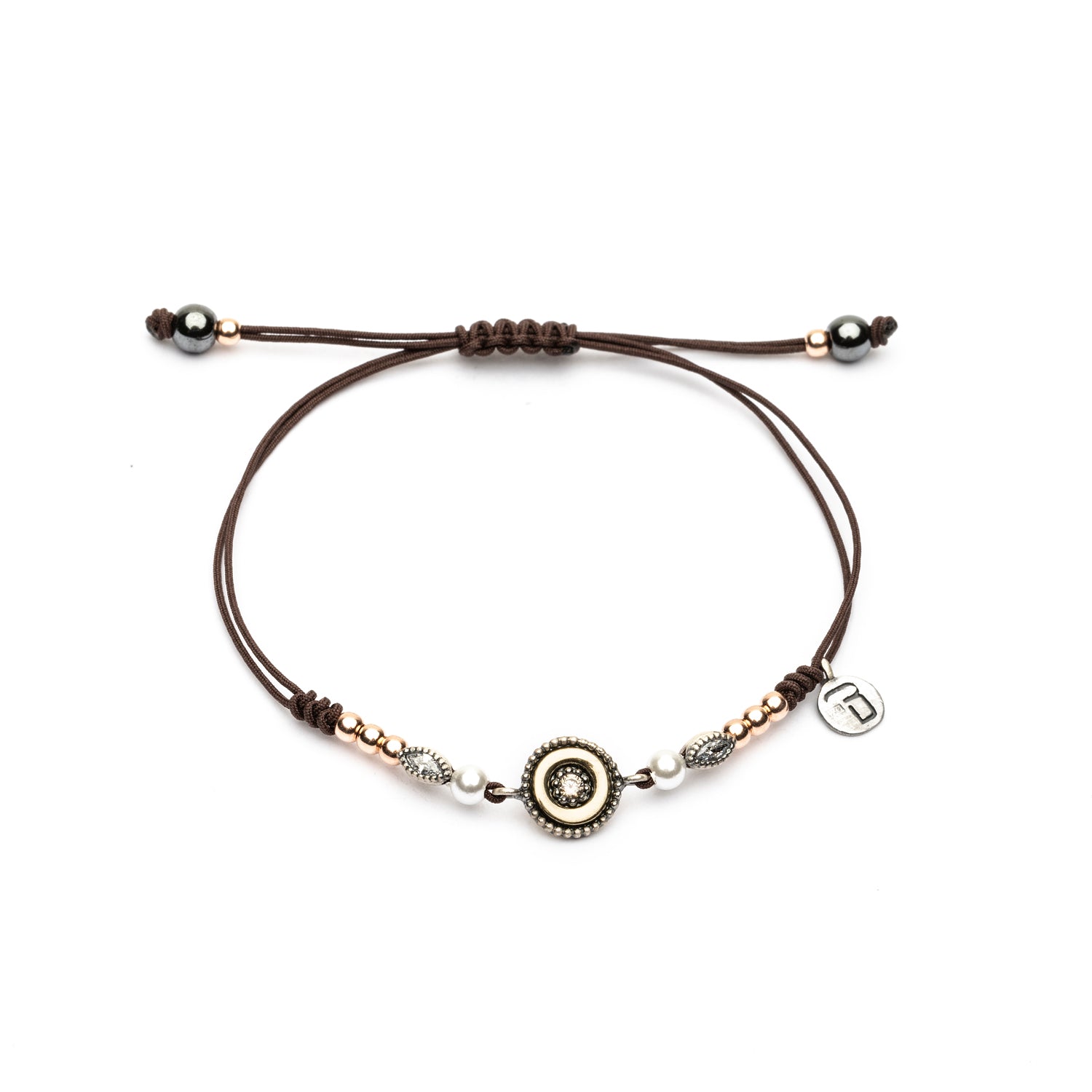 Pulsera Plata Bronce Macramé Circonitas