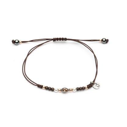 Pulsera Plata Macramé