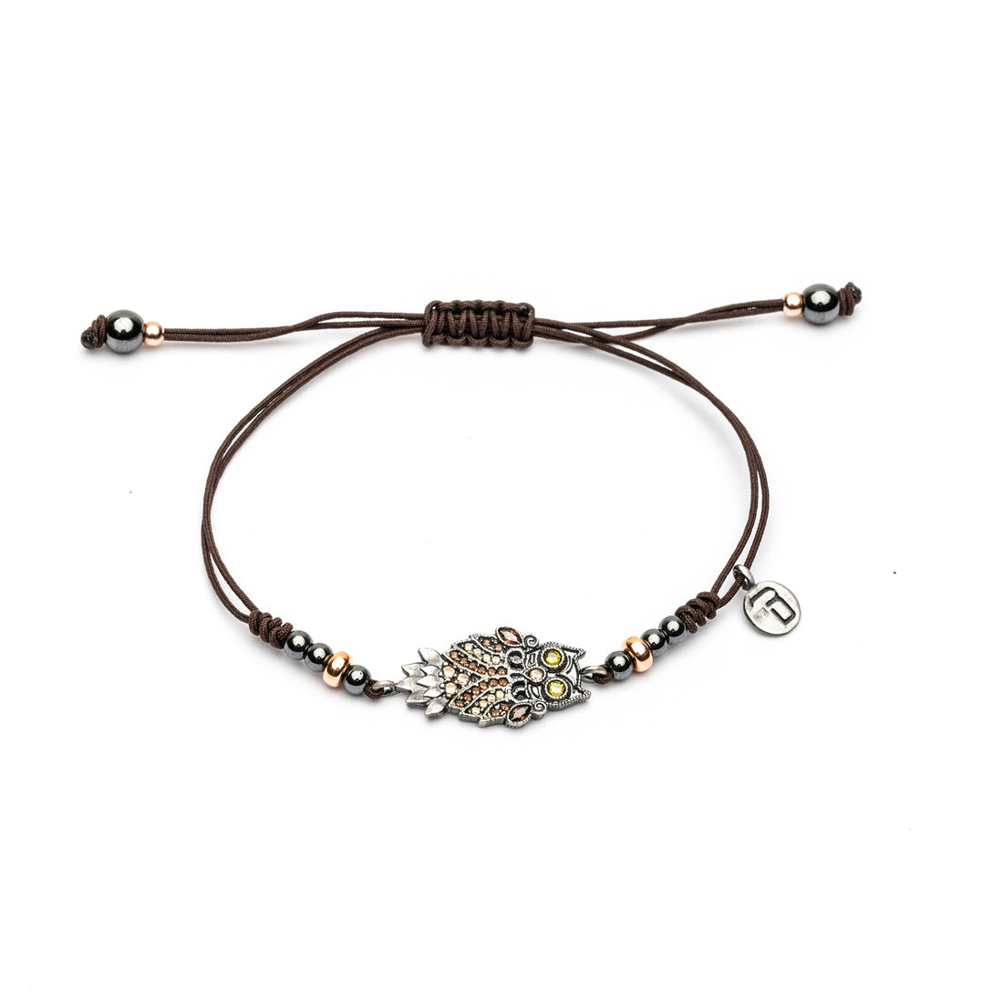 Pulsera Plata Macramé Buho