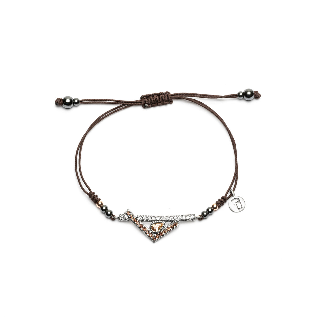 Pulsera Plata Macramé Tiras Circonitas