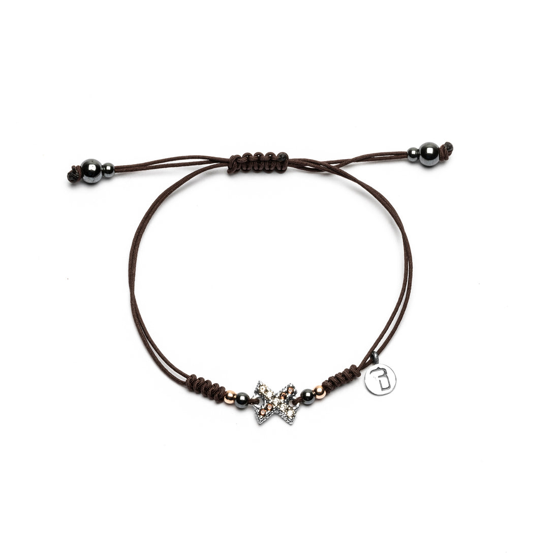 Pulsera Plata Macramé X