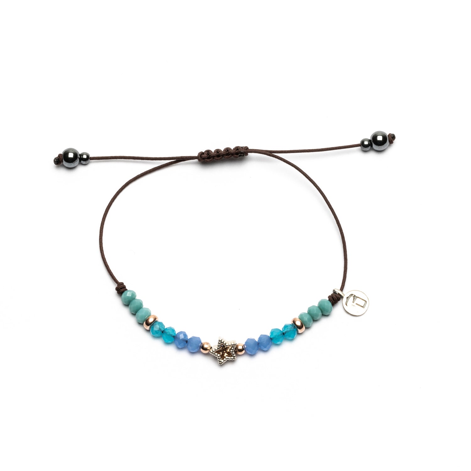 Pulsera Plata Macramé Estrella