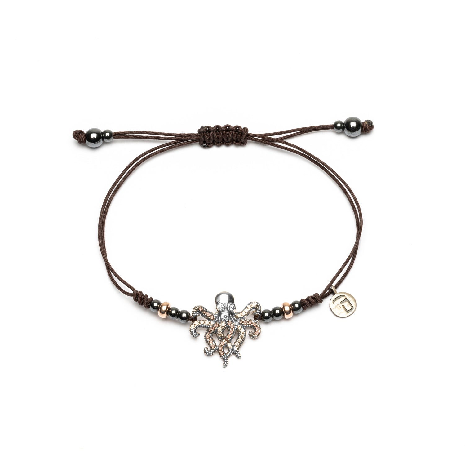 Pulsera Plata Macramé Pulpo