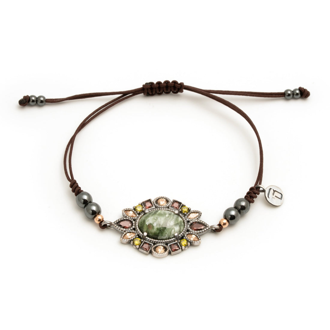 Pulsera macramé plata