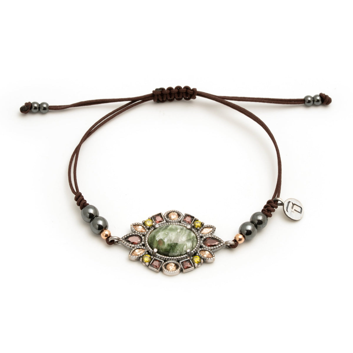 Pulsera macramé plata