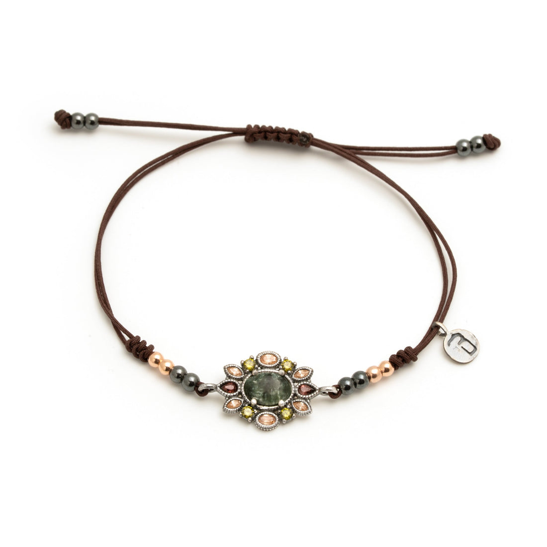 Pulsera macramé plata