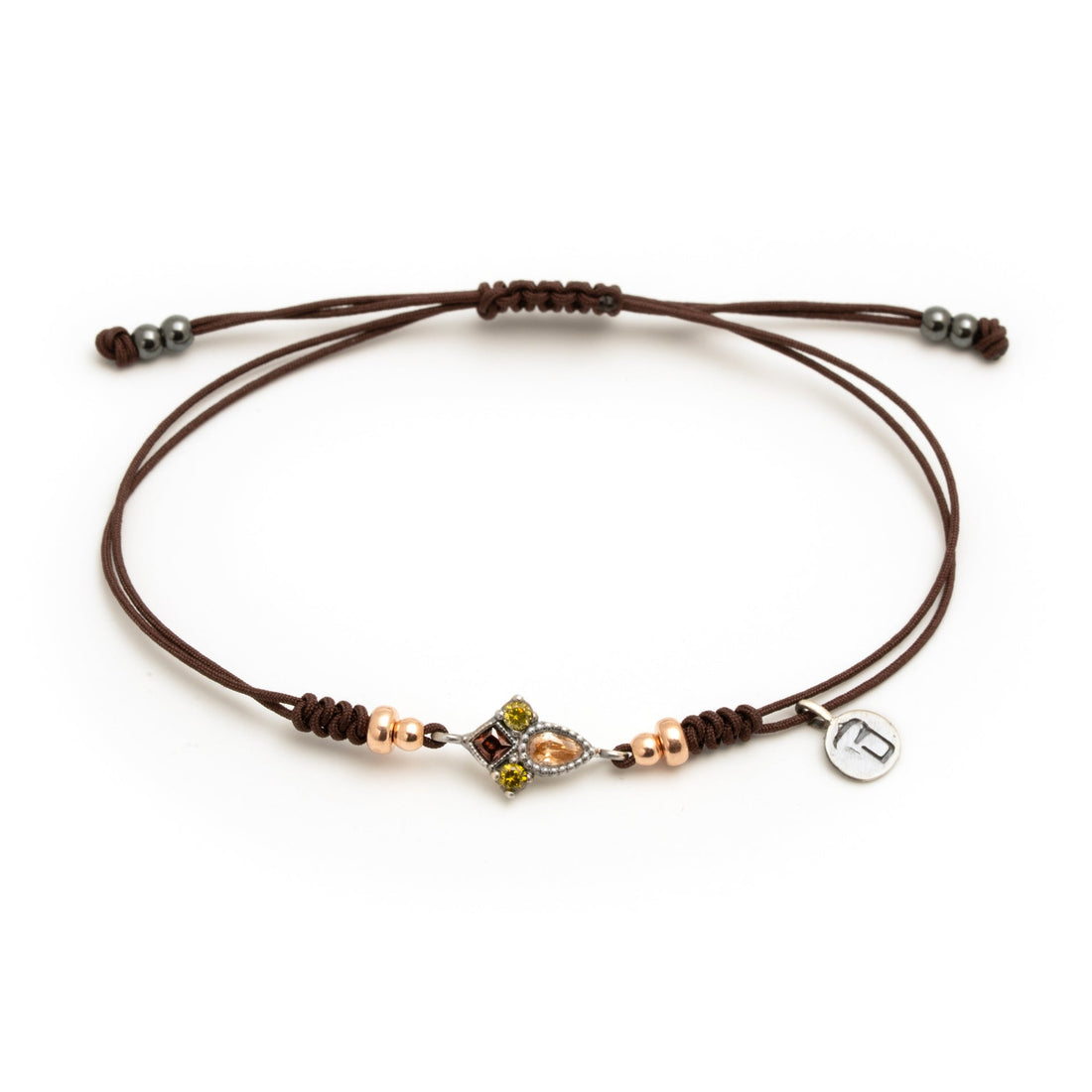 Pulsera macramé plata