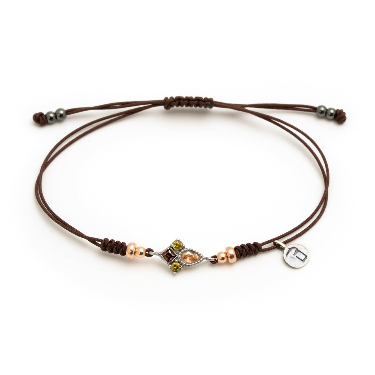 Pulsera macramé plata