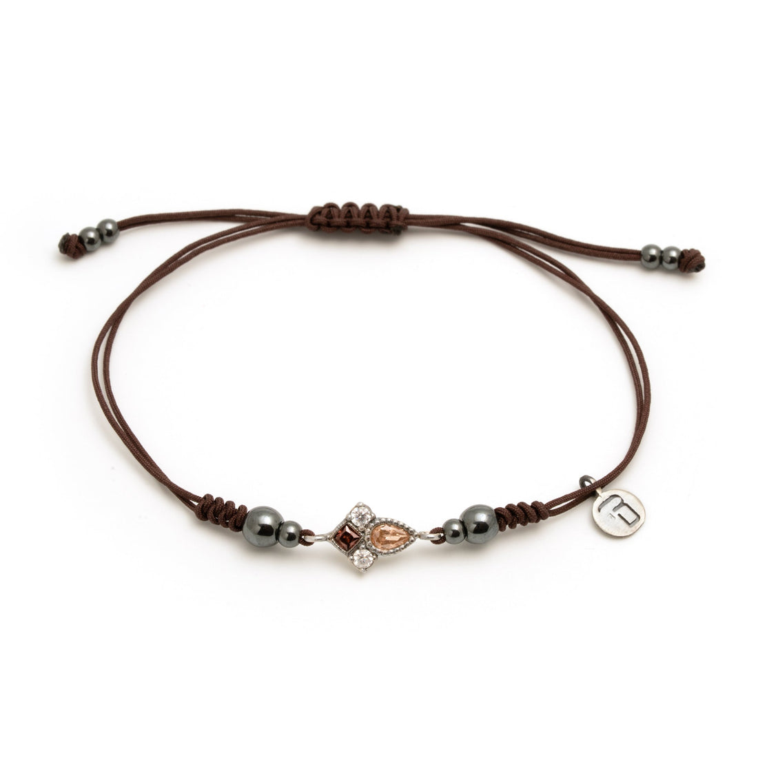 Pulsera macramé plata
