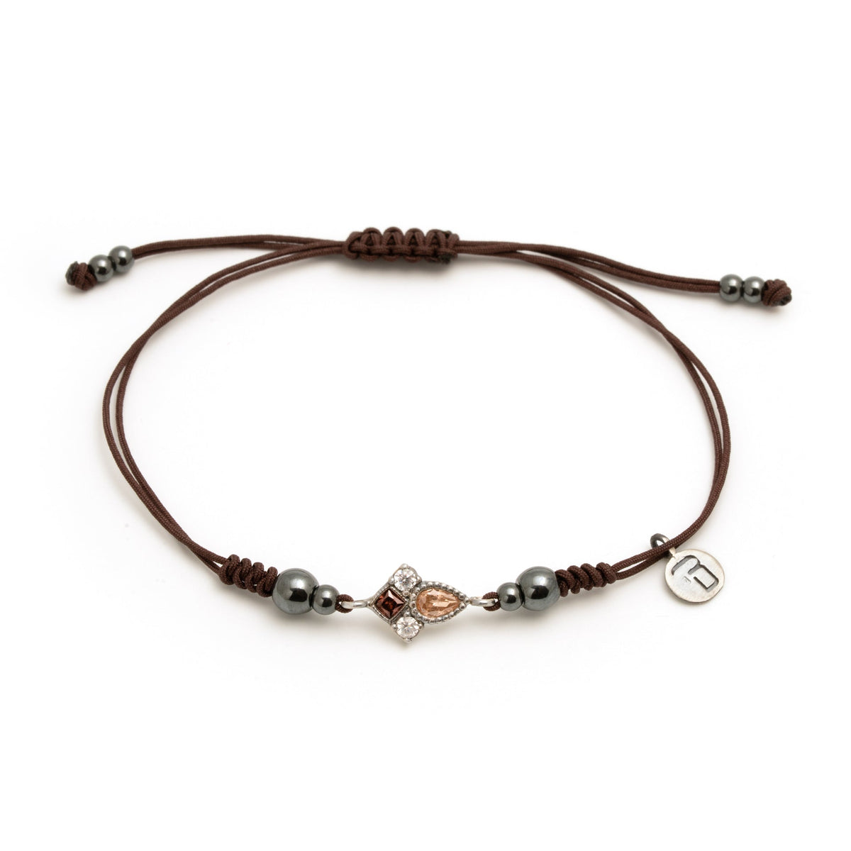 Pulsera macramé plata