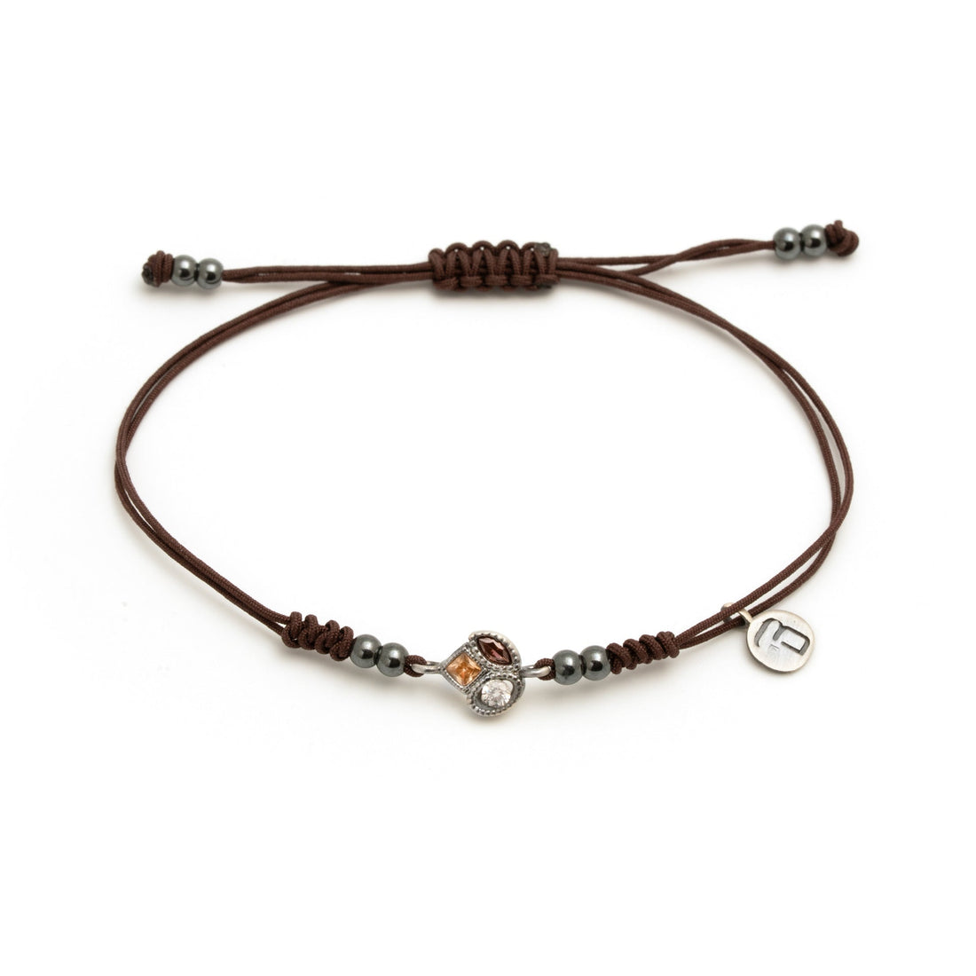 Pulsera macramé plata