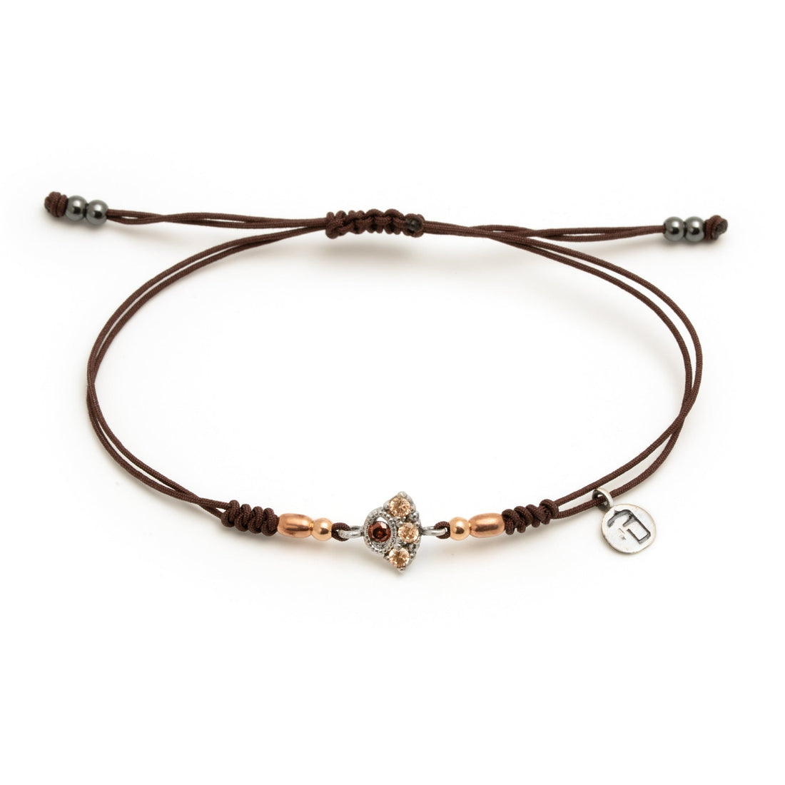 Pulsera macramé plata