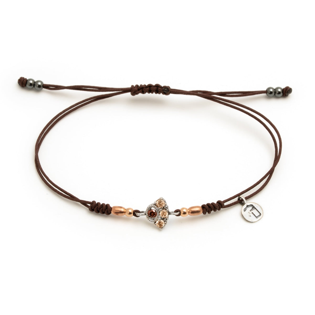 Pulsera macramé plata